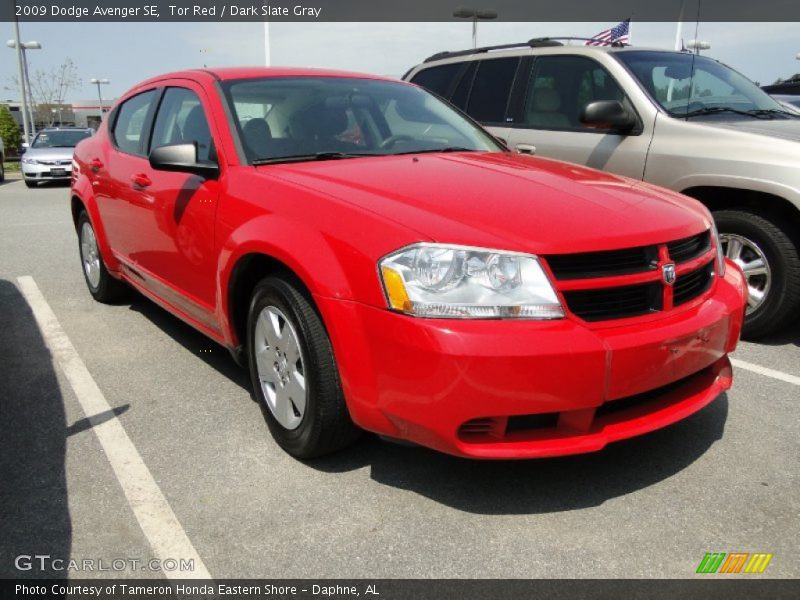 Tor Red / Dark Slate Gray 2009 Dodge Avenger SE