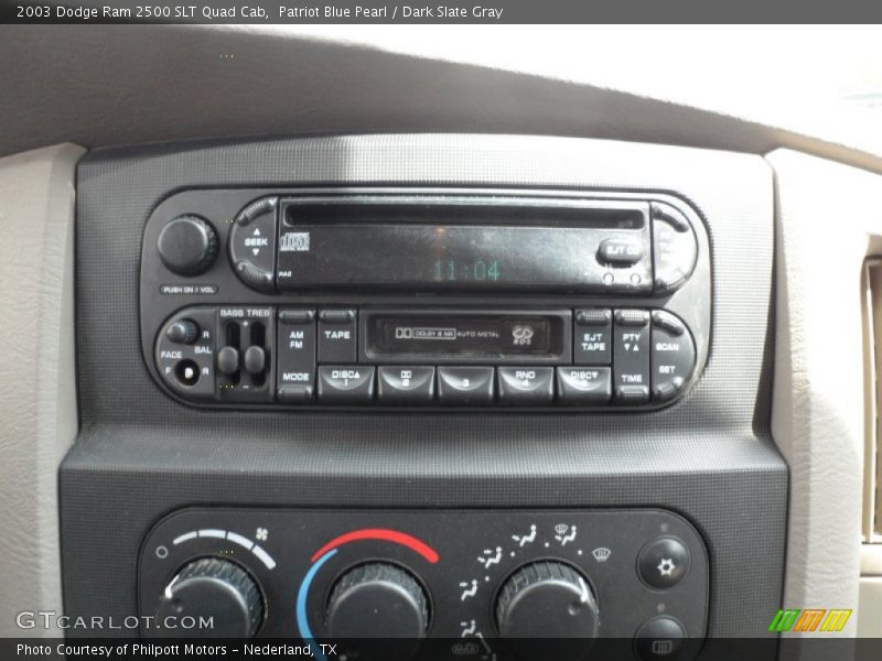 Patriot Blue Pearl / Dark Slate Gray 2003 Dodge Ram 2500 SLT Quad Cab