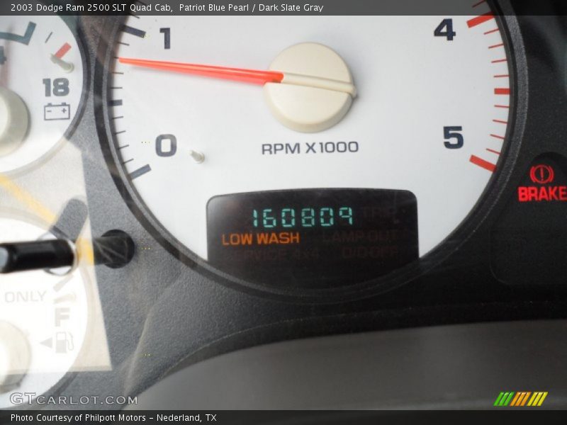 Patriot Blue Pearl / Dark Slate Gray 2003 Dodge Ram 2500 SLT Quad Cab