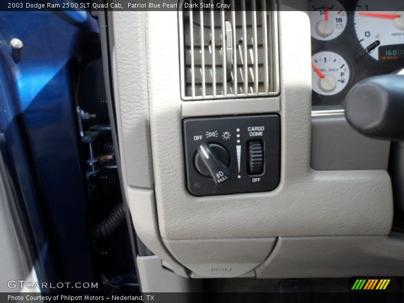 Patriot Blue Pearl / Dark Slate Gray 2003 Dodge Ram 2500 SLT Quad Cab