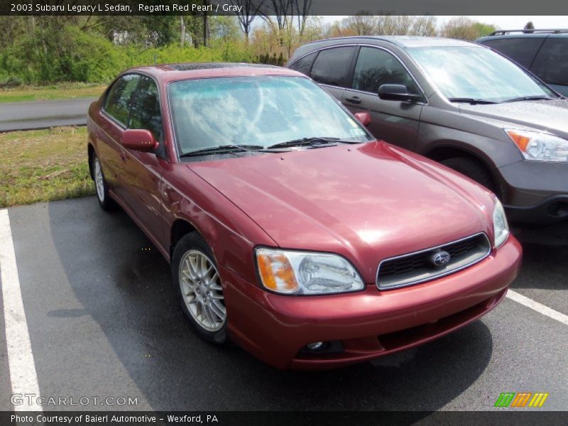 Regatta Red Pearl / Gray 2003 Subaru Legacy L Sedan