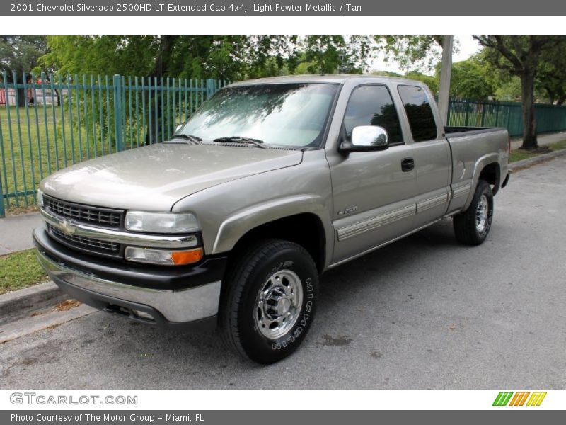 Light Pewter Metallic / Tan 2001 Chevrolet Silverado 2500HD LT Extended Cab 4x4