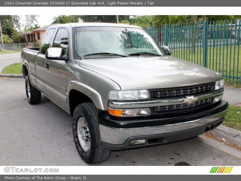 Light Pewter Metallic / Tan 2001 Chevrolet Silverado 2500HD LT Extended Cab 4x4