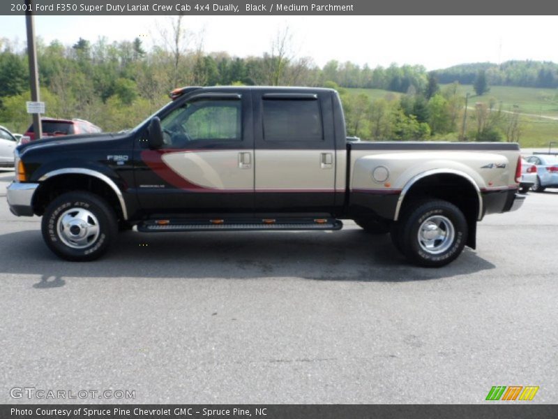 Black / Medium Parchment 2001 Ford F350 Super Duty Lariat Crew Cab 4x4 Dually