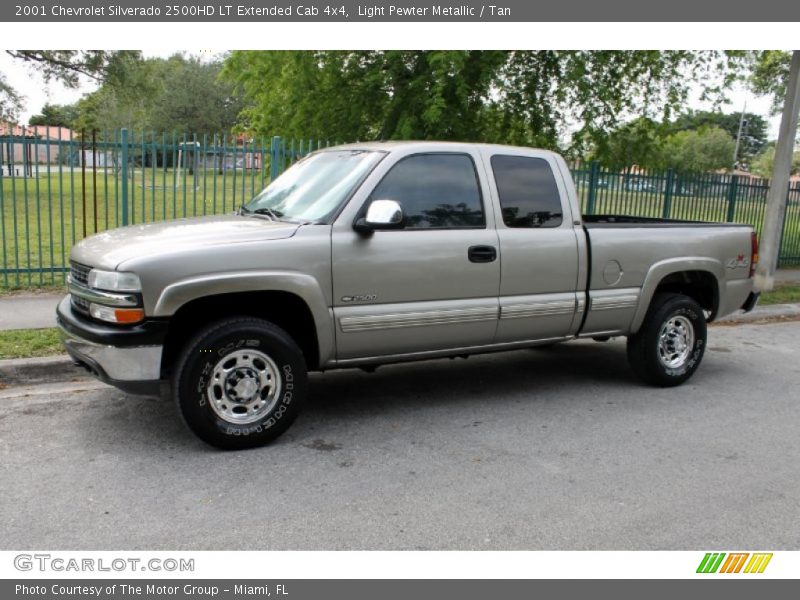 Light Pewter Metallic / Tan 2001 Chevrolet Silverado 2500HD LT Extended Cab 4x4