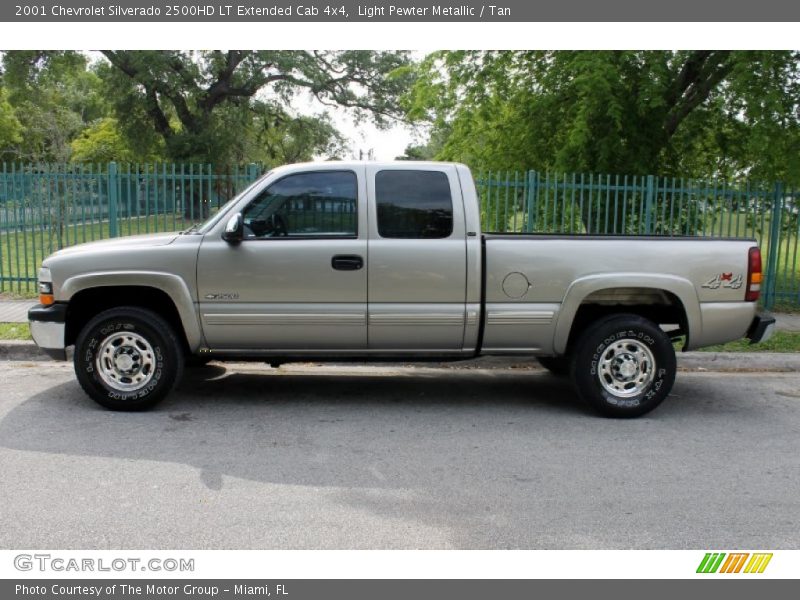 Light Pewter Metallic / Tan 2001 Chevrolet Silverado 2500HD LT Extended Cab 4x4