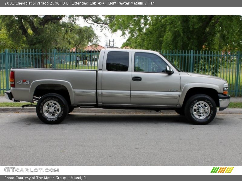 Light Pewter Metallic / Tan 2001 Chevrolet Silverado 2500HD LT Extended Cab 4x4