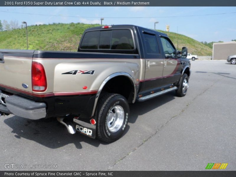 Black / Medium Parchment 2001 Ford F350 Super Duty Lariat Crew Cab 4x4 Dually