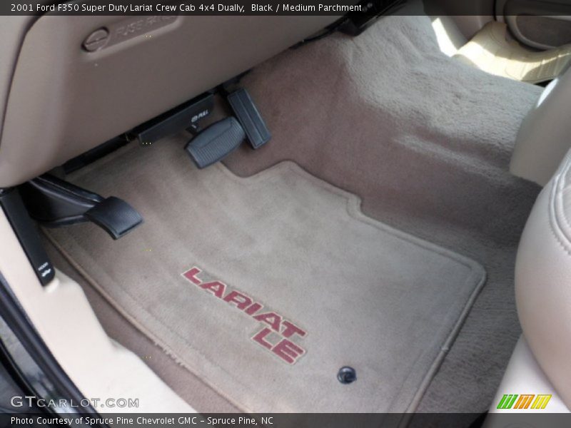 Black / Medium Parchment 2001 Ford F350 Super Duty Lariat Crew Cab 4x4 Dually