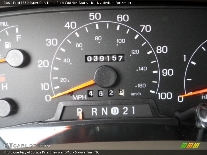 Black / Medium Parchment 2001 Ford F350 Super Duty Lariat Crew Cab 4x4 Dually