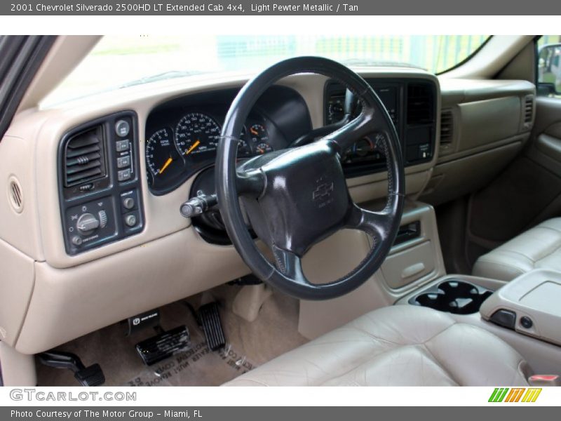 Light Pewter Metallic / Tan 2001 Chevrolet Silverado 2500HD LT Extended Cab 4x4
