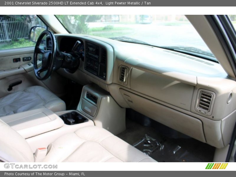 Light Pewter Metallic / Tan 2001 Chevrolet Silverado 2500HD LT Extended Cab 4x4