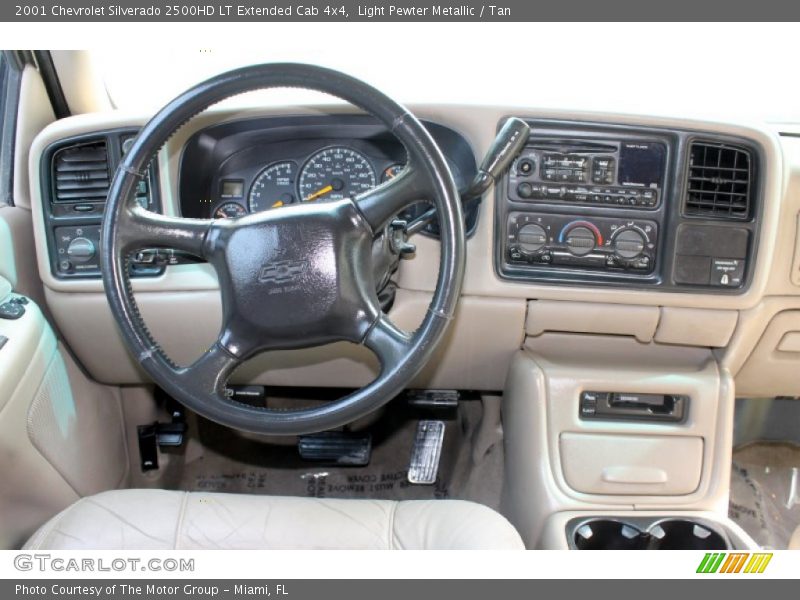 Light Pewter Metallic / Tan 2001 Chevrolet Silverado 2500HD LT Extended Cab 4x4