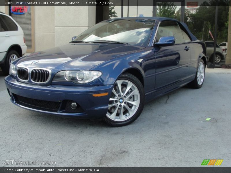 Mystic Blue Metallic / Grey 2005 BMW 3 Series 330i Convertible