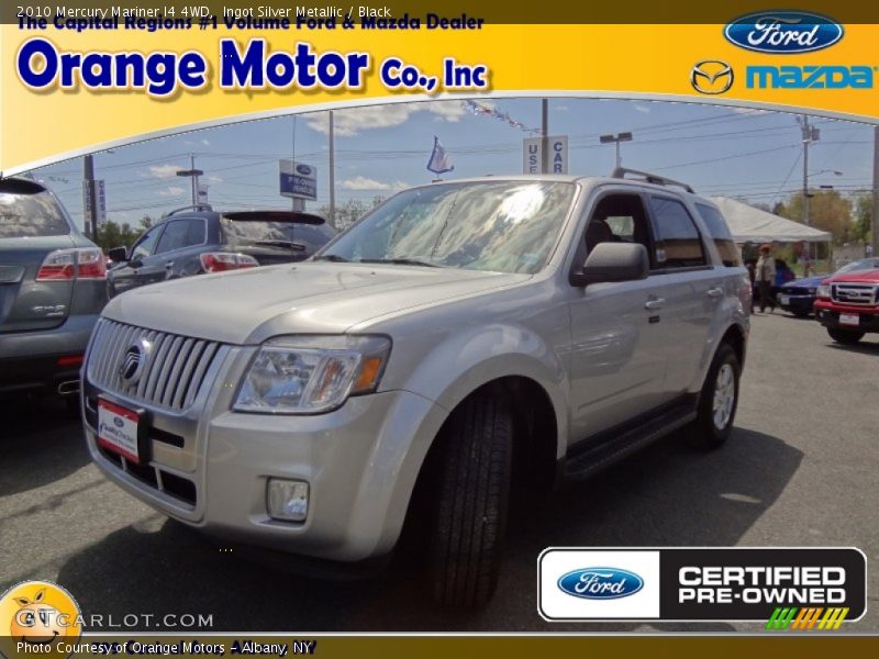 Ingot Silver Metallic / Black 2010 Mercury Mariner I4 4WD
