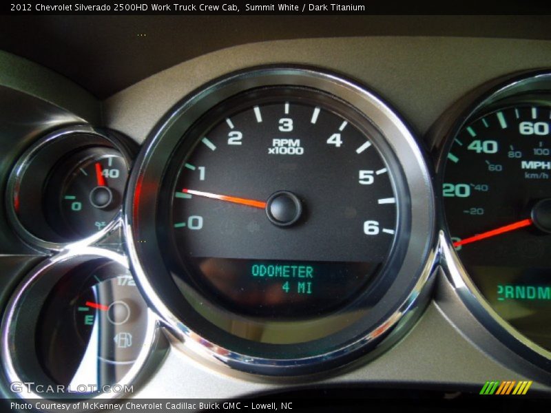 Summit White / Dark Titanium 2012 Chevrolet Silverado 2500HD Work Truck Crew Cab