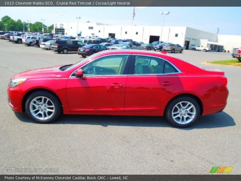 Crystal Red Tintcoat / Cocoa/Light Neutral 2013 Chevrolet Malibu ECO