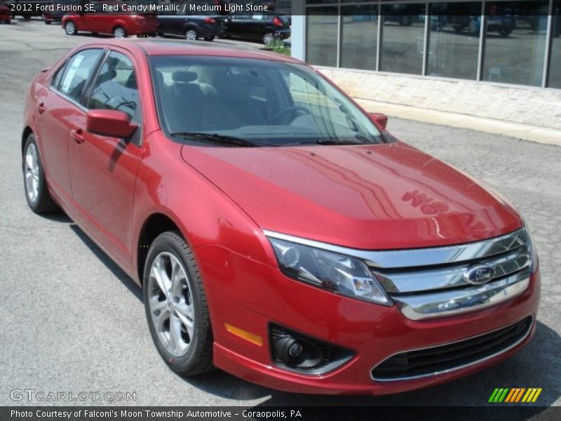Red Candy Metallic / Medium Light Stone 2012 Ford Fusion SE