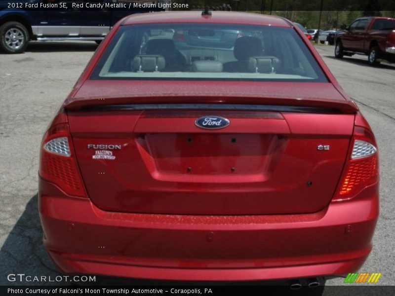 Red Candy Metallic / Medium Light Stone 2012 Ford Fusion SE