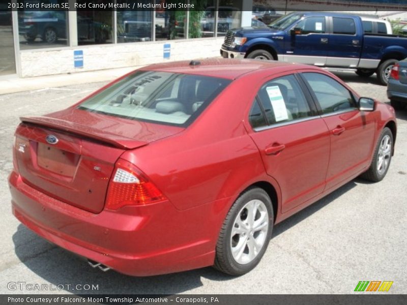 Red Candy Metallic / Medium Light Stone 2012 Ford Fusion SE