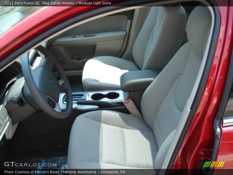 Red Candy Metallic / Medium Light Stone 2012 Ford Fusion SE