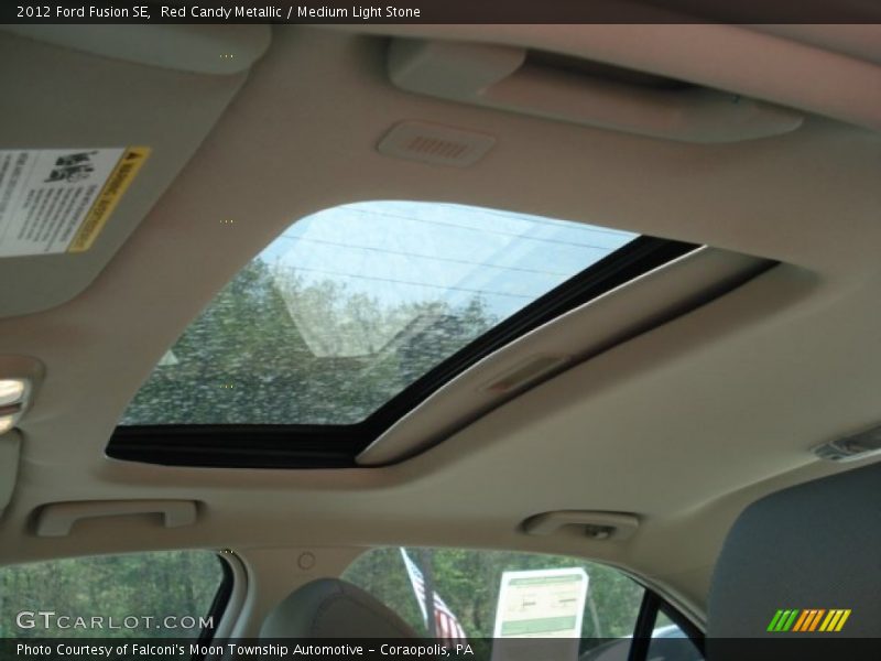 Red Candy Metallic / Medium Light Stone 2012 Ford Fusion SE