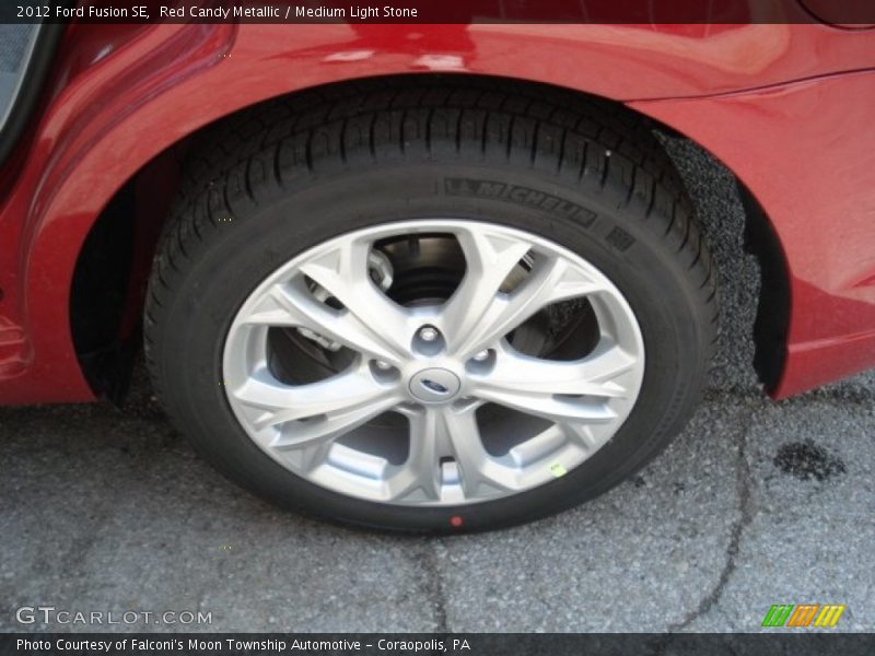 Red Candy Metallic / Medium Light Stone 2012 Ford Fusion SE