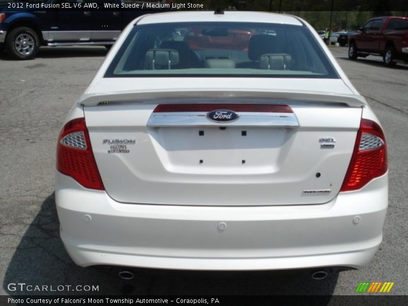 White Suede / Medium Light Stone 2012 Ford Fusion SEL V6 AWD