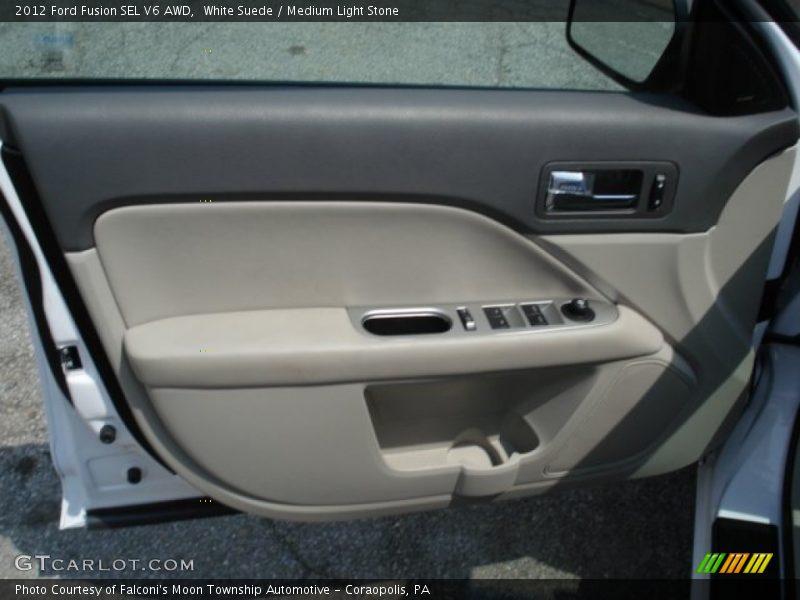 White Suede / Medium Light Stone 2012 Ford Fusion SEL V6 AWD