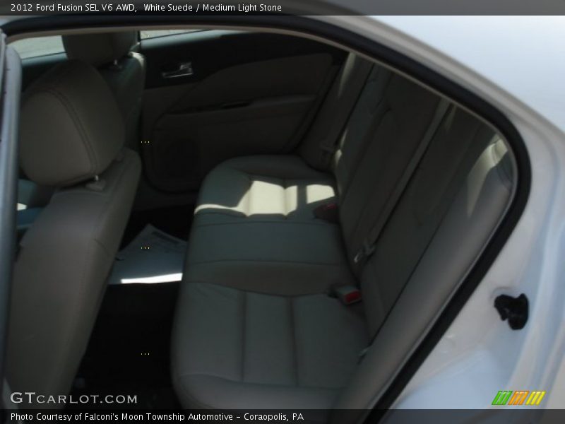 White Suede / Medium Light Stone 2012 Ford Fusion SEL V6 AWD