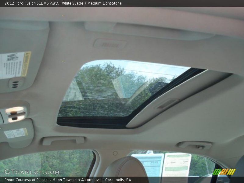 White Suede / Medium Light Stone 2012 Ford Fusion SEL V6 AWD