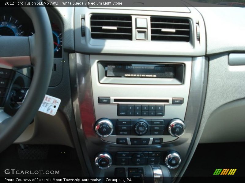 White Suede / Medium Light Stone 2012 Ford Fusion SEL V6 AWD