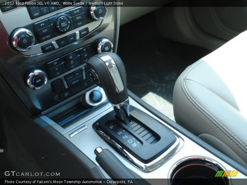 White Suede / Medium Light Stone 2012 Ford Fusion SEL V6 AWD