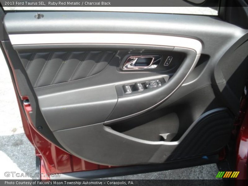 Ruby Red Metallic / Charcoal Black 2013 Ford Taurus SEL