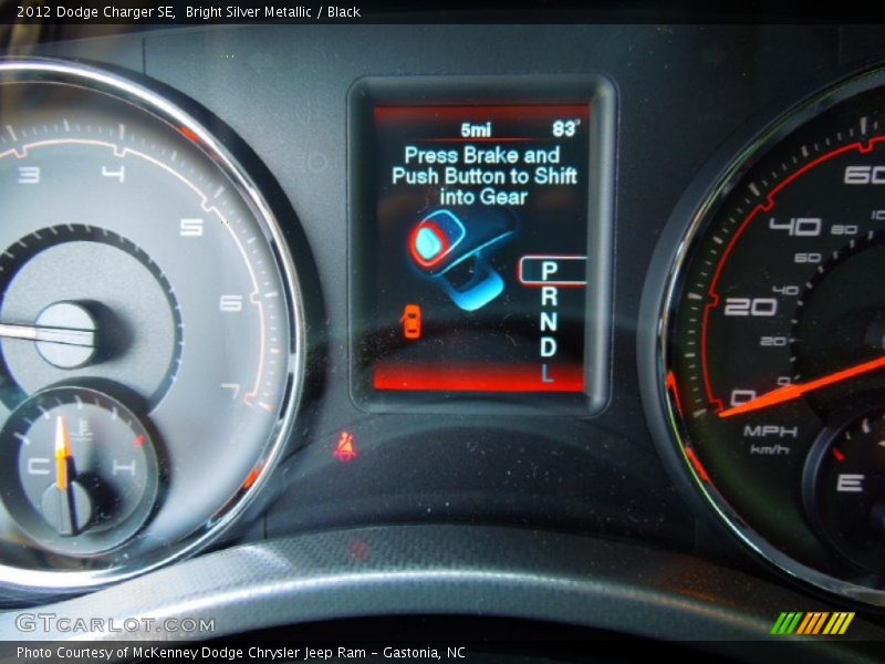 Bright Silver Metallic / Black 2012 Dodge Charger SE