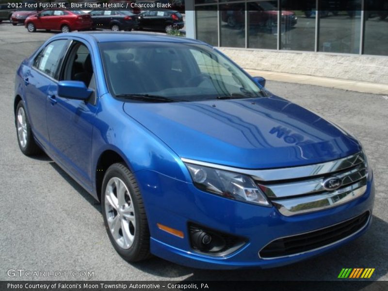 Blue Flame Metallic / Charcoal Black 2012 Ford Fusion SE