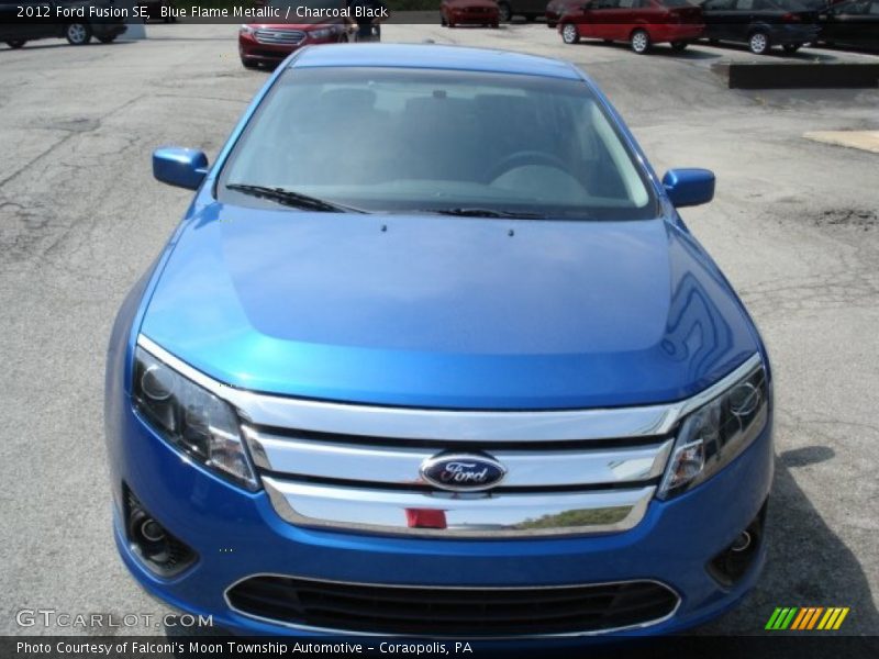 Blue Flame Metallic / Charcoal Black 2012 Ford Fusion SE
