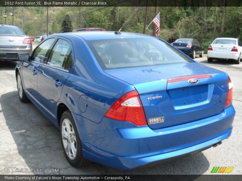 Blue Flame Metallic / Charcoal Black 2012 Ford Fusion SE