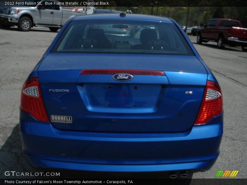 Blue Flame Metallic / Charcoal Black 2012 Ford Fusion SE