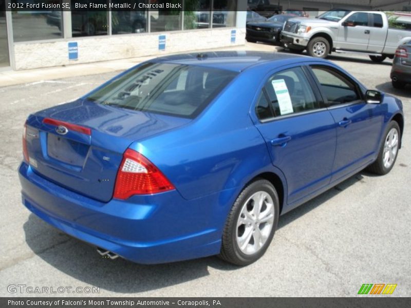 Blue Flame Metallic / Charcoal Black 2012 Ford Fusion SE