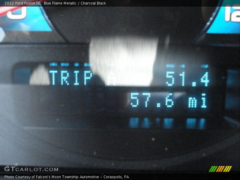 Blue Flame Metallic / Charcoal Black 2012 Ford Fusion SE