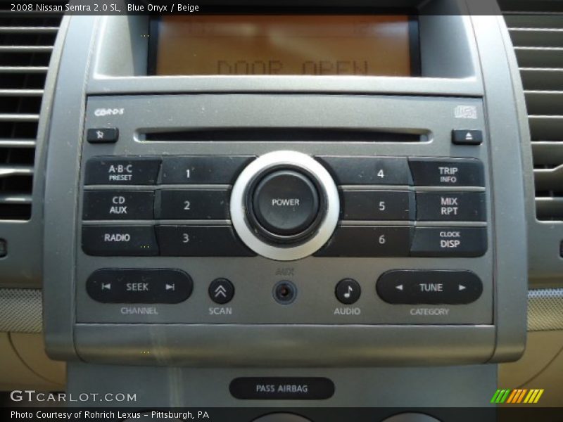Blue Onyx / Beige 2008 Nissan Sentra 2.0 SL