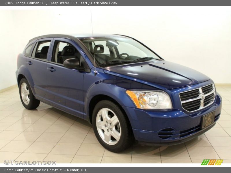 Deep Water Blue Pearl / Dark Slate Gray 2009 Dodge Caliber SXT