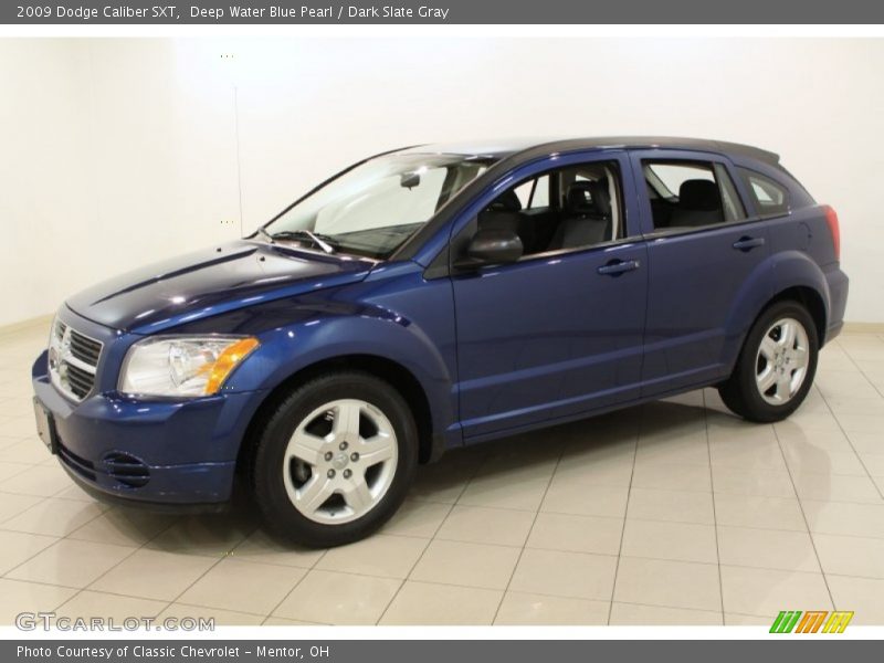 Deep Water Blue Pearl / Dark Slate Gray 2009 Dodge Caliber SXT