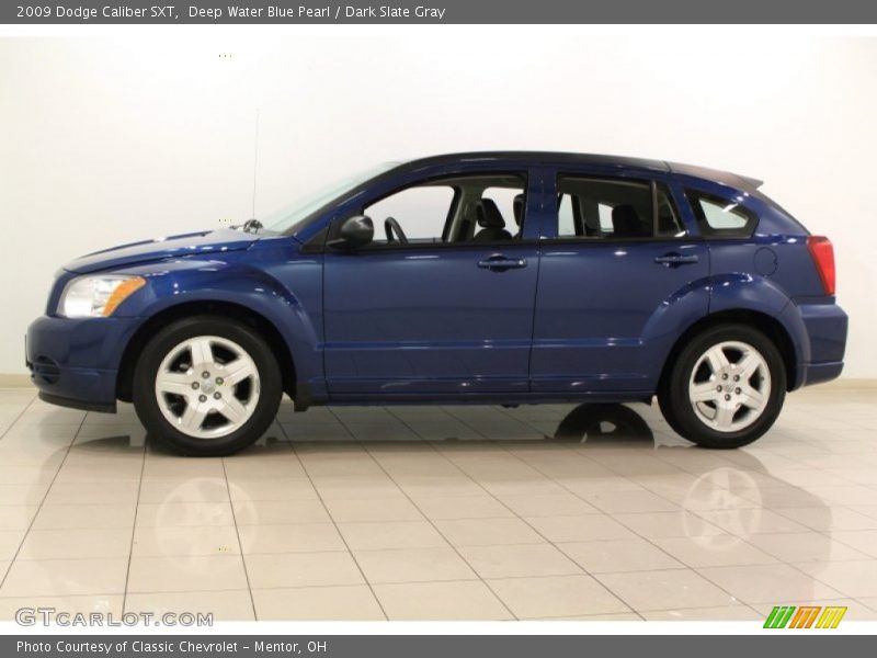 Deep Water Blue Pearl / Dark Slate Gray 2009 Dodge Caliber SXT