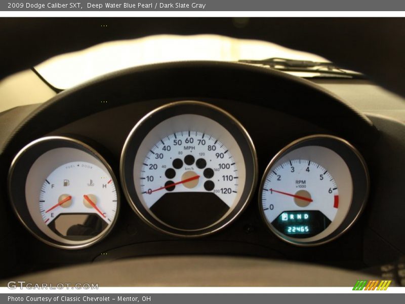 Deep Water Blue Pearl / Dark Slate Gray 2009 Dodge Caliber SXT