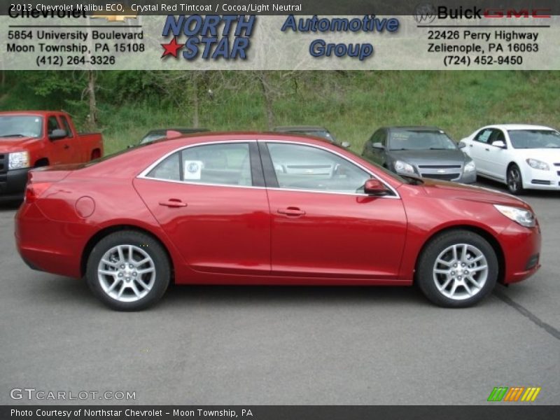 Crystal Red Tintcoat / Cocoa/Light Neutral 2013 Chevrolet Malibu ECO