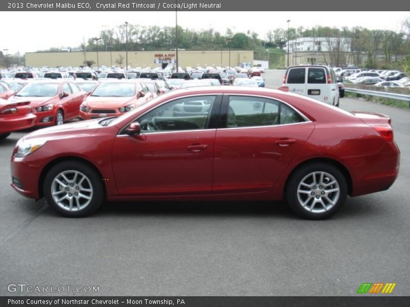 Crystal Red Tintcoat / Cocoa/Light Neutral 2013 Chevrolet Malibu ECO