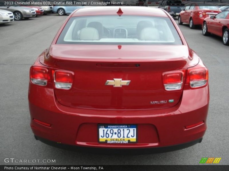 Crystal Red Tintcoat / Cocoa/Light Neutral 2013 Chevrolet Malibu ECO