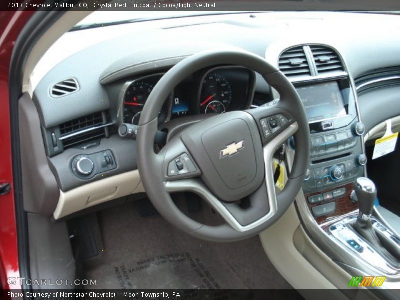 Crystal Red Tintcoat / Cocoa/Light Neutral 2013 Chevrolet Malibu ECO